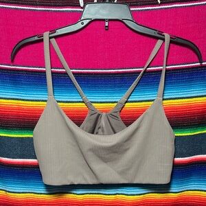 Wunder Train Strappy Racer Bra Ribbed *Light Support, A/B Cup Size 8